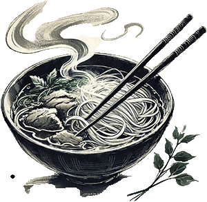Bowl of Pho Soup Art
